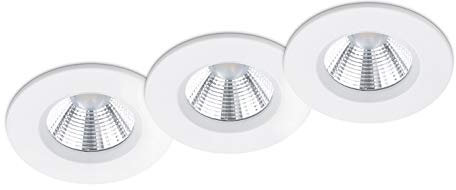 Trio Leuchten LED Einbauleuchten 3er-Set Zagros 650710331, Metall Weiß matt, inkl. 3x 5,5 Watt LED