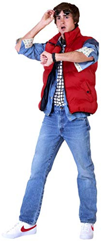 Adult Back to the Future Marty McFly Halloween Costume with Vest, Jacket, Shirt | Cosplay Outfit | Officially Licensed 3X