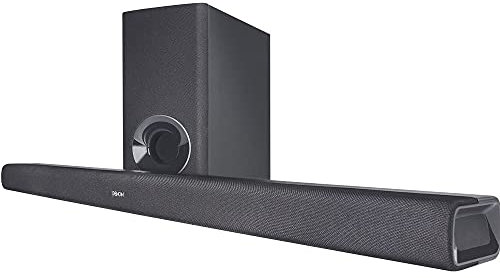 Home Theater Sound Bar con Bluetooth Streaming HDMI Ingresso W/Arc, Digltail Input, Dobly/DTS Decoding e un Subwoofer wireless incluso