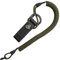 Ganzoo Spiral-Kabel Schlüsselanhänger elastisch mit Karabiner, Safety Lanyard mit Paracord-Mantel, Schlüsselband, Stretch Fang-Riemen, RSG Halterung für Polizei, Bundeswehr, Hausmeister, braun