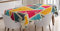 ABAKUHAUS Retro Tischdecke, Funk Kunst Grungy Zusammenfassung, Für den Inn und Outdoor Bereich geeignet Waschbar Druck Klar Kein Verblassen, 140 x 170 cm, Mehrfarbig