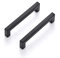 LONTAN 5 Pack Black Kitchen Cupboard Handles 160mm Hole Centers Black Wardrobe Handles Stainless Steel
