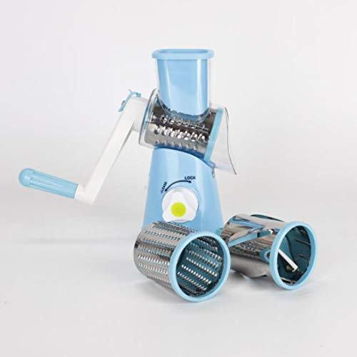 RONGJJJQ Mandolina Slicer Cortador De Verduras Frutas En Espiral Multifuncional Manual De Patatas Rallador De Zanahoria Rebanador De Lechón Poderoso, Blue