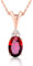 KnSam 18 K Gold Kette Gold 18 Karat Halskette Gold Echt Damen Ovaler Rubin Mit 0.52Ct Ruby Rose Gold