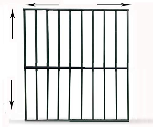 REJA ANTIRROBO PARA VENTANA. ADAPTABLE A TODAS LAS MEDIDAS. (95X95CM HASTA 165X165CM ALTO Y ANCHO, NEGRO)