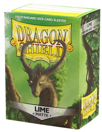 Dragon Shield | Standard Size Card Matte Sleeves | 100 CT - Smooth & Tough Premium TCG Sleeves | Compatible with Pokemon, Flesh & Blood, One Piece & Magic the Gathering | Lime - Matte