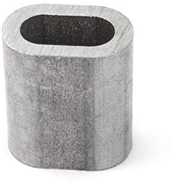 10 pcs of 6 mm Alu Ferrules Aluminium Rope Sleeves Wire Rope