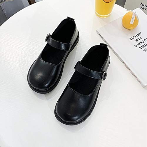 DQS Primavera Autunno Lolita Scarpe Fibbia Mary Janes Scarpe in Pelle Verniciata Scarpe Basse da Donna Scarpe da Ragazza