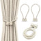 Magnetische Vorhang Raffhalter,Gardinen Raffhalter Halter Vorhangbinder für Zuhause, Büro, Hotel Fenster Dekoration (Beige)