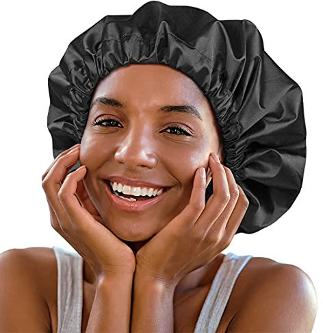 Jumbo Shower Cap for Men and Women with Box Braid, Locs, Long Curly Hair to Prevent Frizz