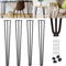 Lot de 4 pieds de table basse de 86 cm en fer massif pour table de cuisine, table console, table de salle à manger, tabouret