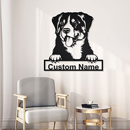 SOULSIS Personalisierte Appenzeller Sennenhund Dog hölzern Sign Art Appenzeller Sennenhund hölzernschild | Hund Geschenk | Geburtstagsgeschenk
