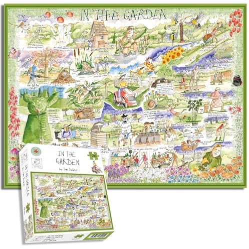 1000 Piece Puzzle For Adults - In The Garden By Tim Bulmer, Large Puzzle 66cm X 50cm In Size. Challenging To Complete But Fun And Humorous