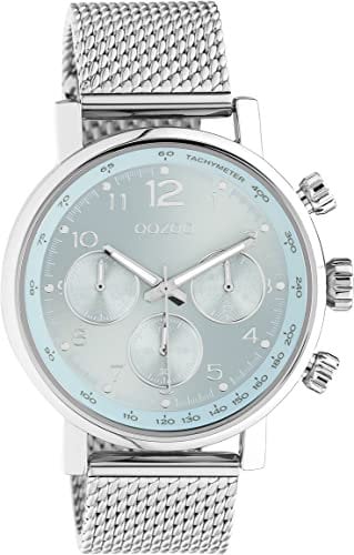 Oozoo Timepieces Herren Uhr - Armbanduhr Herren mit 20mm Mesh Armband - Analog Herrenuhr mit Milanaiseband in rund C10902