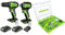Greenworks 24V Drill Driver and Impact Driver Combo, Two 2Ah Batteries, Charger and Drill/Driver bits (extensive Set of 90 Pieces Suitable for All Drills and Cordless Screwdrivers)