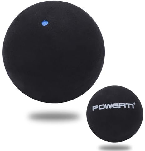Single Dot Squash Ball, 37mm / 1,5 Zoll Anfänger Squash Ball Gummiball für Squashschläger für Anfänger Training Praxis Sport Wettkampf Training Squash Ball Squashbälle Blue Dot