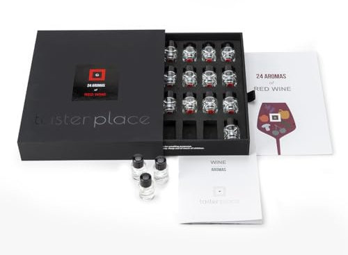 TASTERPLACE 24 Rotwein Aroma Set - Englisch - für Sommeliers - für Weinliebhaber - Verkostungswerkzeug