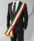 IlGruppone Fascia Sindaco Bandiera Italiana Tricolore per Adulti con Nodo Scorrevole Cerimonie 10 Cm x 2 MT Prodotto Italiano