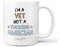 TeHe Gifts I'm A Vet Not A Magician Funny Gift 10oz Ceramic Coffee Tea Cup Mug