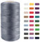 CAMAL Polypropylene Garn 1,5mm x 200m Häkelgarn für Taschen Makramee Garn für Handtasche Häkeln Polypropylene Yarn für Handwerk Wohndekorationen, Platzteller, Umhängetasche (Mittelgrau)