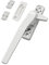 Lokatall Fenstergriff Ersatz-Fenstergriff, Universal-Doppel-UPVC-Fensterverriegelungsgriff, Verglasung Aluminiumlegierung Fenstergriff Kindersicher Flügelverriegelung Weißer Sicherheitsgriff (Links)