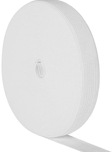 ANDSHUAI Gummiband Nähen,Gummibänder,Gummiband 1cm Breit,Gummizug,Elastisches Band,Hosengummi,Elastic Band Breit,Gummibänder Zum Nähen,Gummizugband Für Hosenbund DIY Handwerk,5M,Weiß