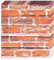 3D Wandpaneele Selbstklebend,10 Stück Steinoptik Tapete 35 x 38cm,Wasserdicht Wandtapete,Brick Pattern Wallpaper Wandaufkleber,für Wohnzimmer,Schlafzimmer,Küche,Badezimmer (10 Stück, Orange Gelb)