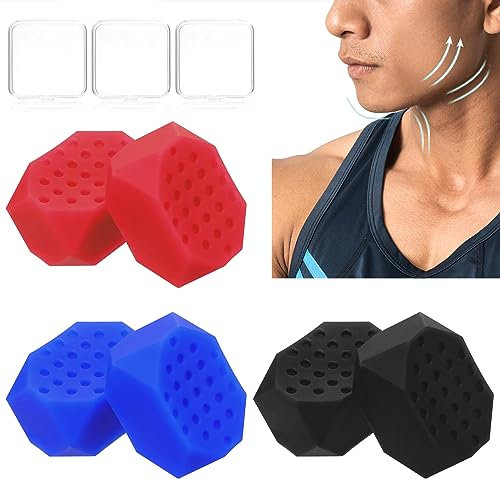 YASUOA Mewing Jaw Exerciser for Men Women,6 Pcs Sports Jawline Exerciser Silicone Jaw Trainer Face Exerciser Jaw Toner Mewing Jaw Meißel Exerciser (6)
