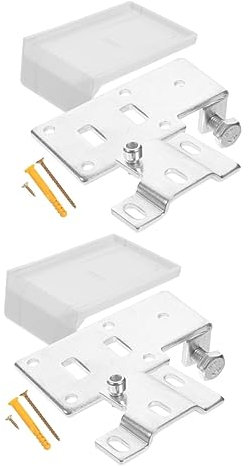 Housoutil 2 Sätze Badezimmer-aufhänger Metallschrank Zum Aufhängen Hardware Zum Aufhängen Von Schränken Schrank Wandhalterung Hardware Für Küchenschränke Robust Ecke Weiß Wandbehang Eisen