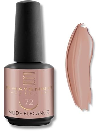 SHAYENNE UV LED Gel Nagellack 15ml – 72 Nude Elegance – Made in Germany – UV Lack für Gel Nägel & Langanhaltendes Nageldesign – Studio Qualität