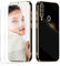 JIEZUIMEI Funda para Huawei P30 Lite con [Cristal Vidrio Templado Protector de Pantalla *2], Anti-Choque Carcasa, Silicona TPU Caso(Negro)
