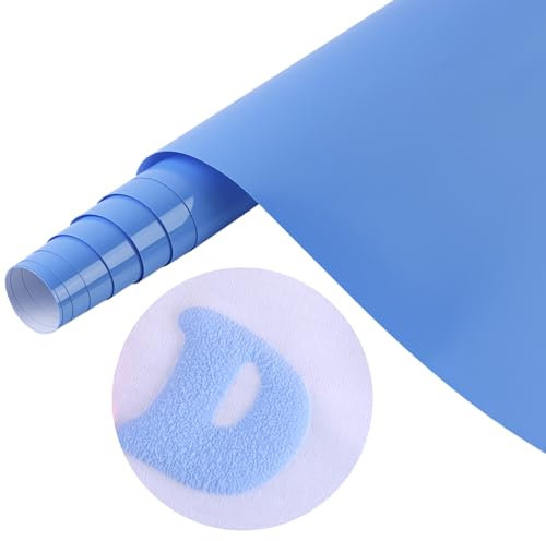 Tintnut Blue Puff Vinyl Heat Transfer - 10 x 6ft 3D Dark Blue Puff HTV Roll Heat Transfer Vinyl Foaming Colorful Puffy Ron on Vinyl for T-Shirts DIY