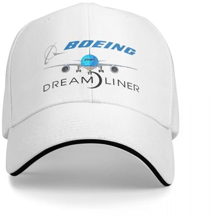 Baseballkappe Snapback Sonnenhut Boeing 787 Dreamliner Flugzeug Golfhut Outfits Vintage-Kappe Herren und Damen täglich alle Jahreszeiten Reisen Männer und Frauen