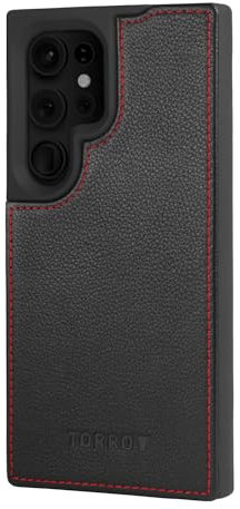 TORRO Funda Compatible con Samsung Galaxy S24 Ultra 5G - Funda de Cuero Premium (Negro)