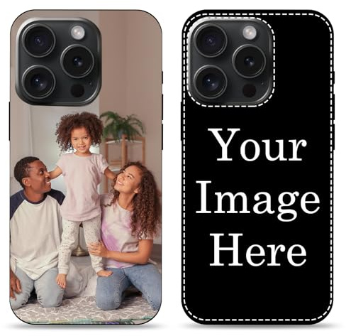 Naispanda Cover Personalizzata per Apple iPhone 17, 16, 15, 14, 13, 12, 11, Pro, Max, XR, XS, X,8, 7, 6 Personalizzato con Foto Testi Disegni, Custodia personalizzata in tpu