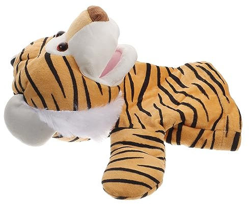 STOBAZA Tiger Handpuppe Plüsch Kuscheltier Spielzeug für Kinder Vorstellung Rollenspiel