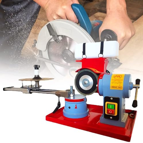 Circular Saw Blade Sharpener, 550W Circular Saw Blade Sharpening Machine, 2850RPM Saw Blade Grinding Machine, Circular Saw Blade Sharpener Machine for Carbide Tipped Saw Blades, with Water Tank