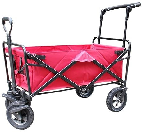 CCYENG Trolley Cart Klappbarer Gartentrolley Cart Trolley Wagon Einkaufswagen Für Outdoor Camping Pull Truck Mit 4 Rädern Campingwagen Gartenwagen
