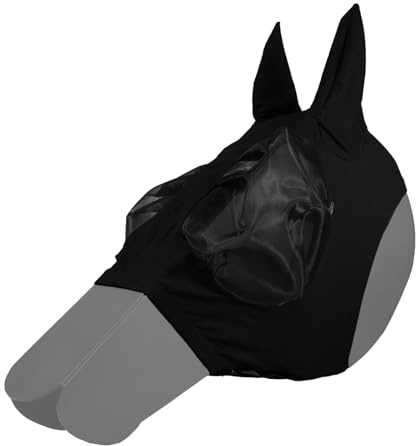 EQuest Fliegenmaske Flexi Fly Guard Mesh, schwarz - Full