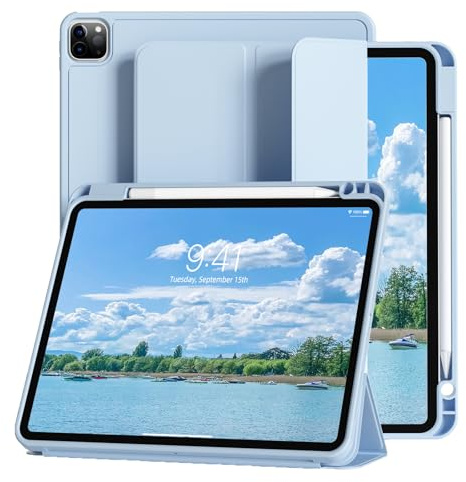 JKSML Case for iPad Pro 11 Inch (M5/M4) 2025/2024, Sky Blue