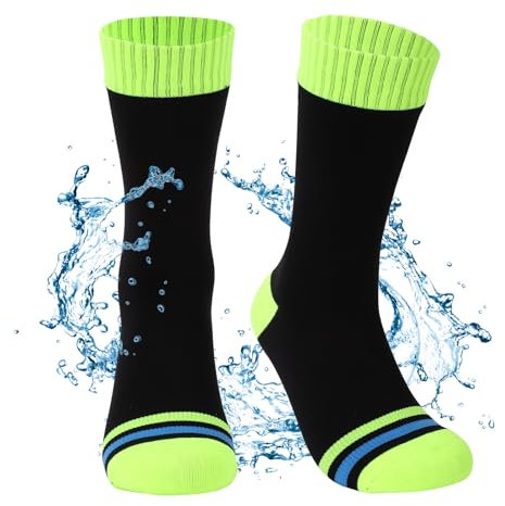 BBXWANG Unisex Wasserdichte Socken (DE/NL/SE/PL, Alphanumerisch, L, Regular, Regular, Grün Schwarz)