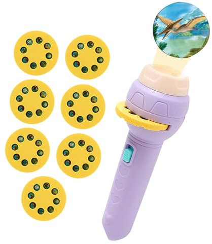 Jouet projecteur de lampe de poche, jouets de projecteur pour - Torche de tente de plafond mural - 56 images, 7 thèmes, y compris des fruits, des véhicules, des animaux, une lampe de poche, un
