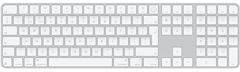 Apple Magic Keyboard with Touch ID and Numeric Keypad for Mac models with Apple silicon - British English - White Keys 
