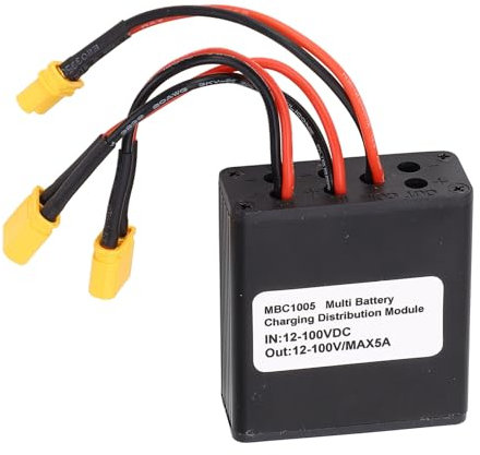 Dual Battery Parallel Module Adapter, Electric Bike Double Battery Discharge Converter, 20A 500W 48V Double Battery Pack Switch, Battery Balance for E-Bike, XT60 Interface