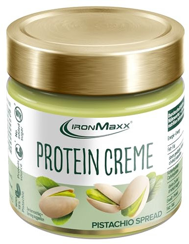 IronMaxx Crema Proteica al Pistacchio – Vasetto da 200 g | Crema spalmabile proteica ai pistacchi | Senza zuccheri aggiunti | Consistenza cremosa, ideale per chi ama il fitness