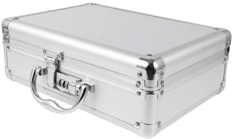ERINGOGO Aluminium Werkzeugkoffer mit Zahlenschloss Robuster Tragbarer Werkzeugkasten aus Aluminiumlegierung Großer Organizer für Elektriker Stoßfestes Hard Carrying Case mit Praktischem