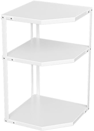 Fyearfly Étagère d'angle de cuisine pour économiser de l'espace, support stable à 3 couches pour casseroles et poêles