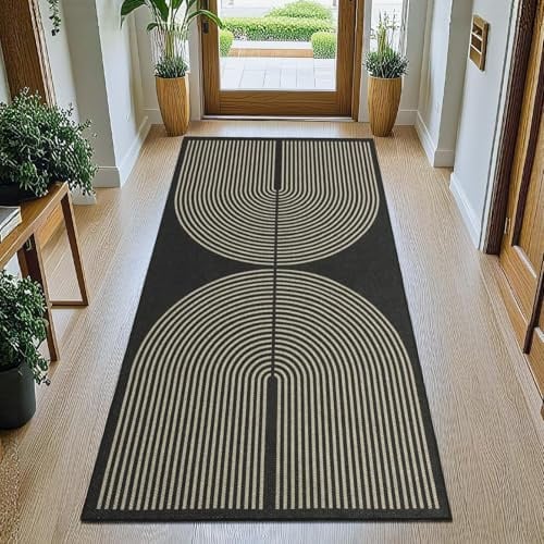 TUKDAK Weben Teppich Läufer Flur rutschfest 80x150cm, Waschbar Küchenteppich, Flurläufer Modern, Teppichläufer, Küchenläufer, Flur Teppich, Flurteppich für Küche, Eingang, Wohnzimmer, Korridor