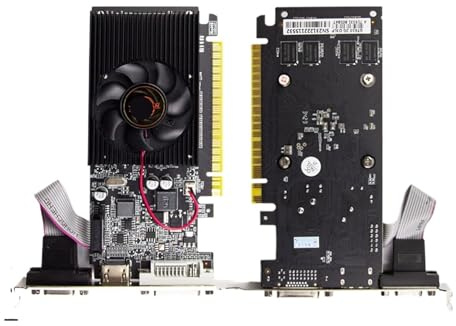 kvcccss Scheda video GT610 1G/2G DDR3 Scheda grafica GeForce PCIE X16 2.0 HD DVI VGA 1800 MHz 64 bit GPU Schede video for computer