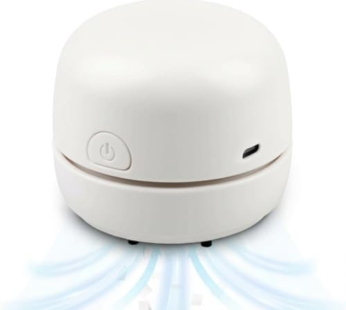 Mini Table Vacuum Cleaner Portable Wireless Table dust Sweeper EnergySaving | USB Rechargeable 360° Rotatable Handheld for School, Home, Keyboard